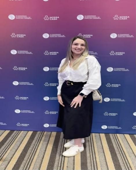 Mayara Liberali em congresso internacional sobre paralisia cerebral